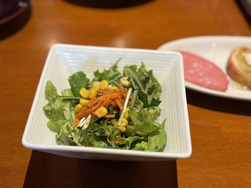リトファン岡山店　2025年3月　ディナーメニューIMG_1130（大）サラダ